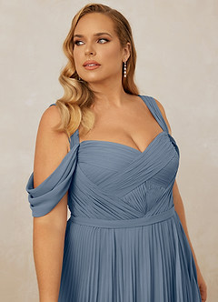 Christian Siriano Bridal for Azazie 1013 Bridesmaid Dresses Twilight A-Line Off the Shoulder Chiffon Dress image14