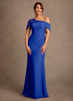 Azazie Sally Suknie dla Matki Panny Młodej Osłona Koronka Szyfon Długość podłogi Sukienka image1