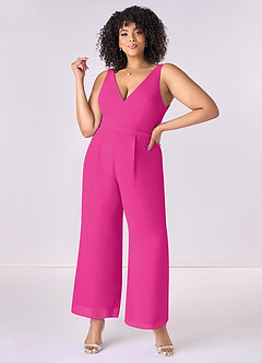 Barbie ♥ Azazie Bridesmaid Dresses Barbie Pink Chiffon Jumpsuit image6