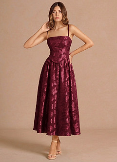 Petal Wine Midi Dress image3