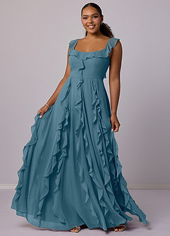 Barbie ♥ Azazie Bridesmaid Dresses Bermuda A-Line with Pockets Chiffon Dress image10