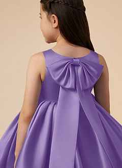 Azazie Bo Peep Flower Girl Dresses Tahiti A-Line Bow Matte Satin Dress image5
