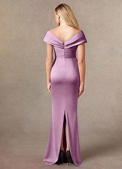 Azazie Ludlow Kleider für die Brautmutter Meerjungfrau-Linie Plissee Stretch-Satin Kleid Blauregen image4