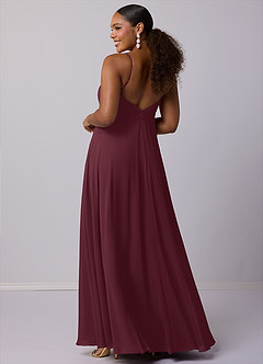 Barbie ♥ Azazie Bridesmaid Dresses Cabernet A-Line Chiffon Dress image8