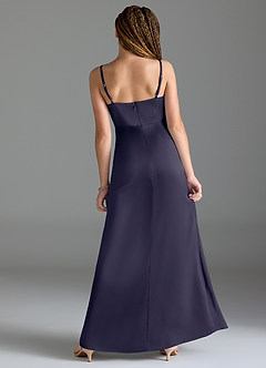 Azazie Maci Junior Klä av Sjöjungfru i Stretch Satin Plisserad image2