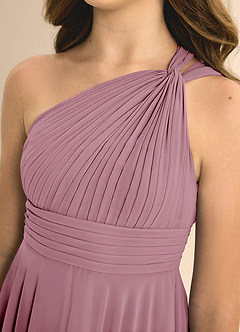 Azazie Charlize Junior Vintage Mauve A-Line Pleated Chiffon Dress image6