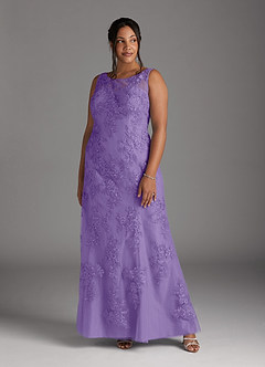 Azazie Whilhelmina vestidos de madre de la novia Vestido de Tahití de Gasa de Corte Sirena con Encaje image10