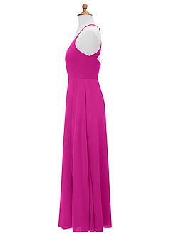 Azazie Davis Junior Fuchsia A-Line Chiffon Dress image9