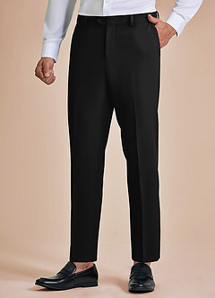 front James Black Structured Stretch Dress Pants