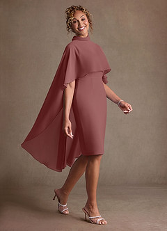 Azazie Irna Suknie dla Matki Panny Młodej Kolumna Szyfon Długość do kolan Sukienka image5