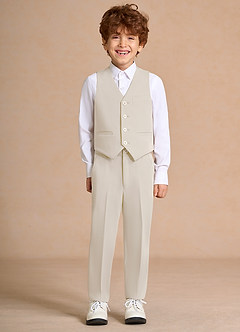 front Oliver Cream Boys 3-Piece Suit