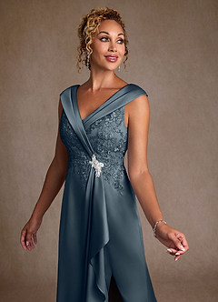 Azazie Santa Monica Mother of the Bride Dresses Twilight A-Line Lace Dress image5