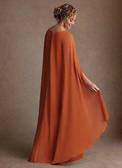 Azazie Boudica Mother of the Bride Dresses Cinnamon A-Line Pleated Chiffon Dress image4