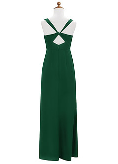 Azazie Mero Junior Dark Green Mermaid Pleated Stretch Satin Dress image8