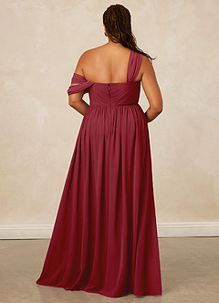 Christian Siriano Bridal for Azazie 1014 Bridesmaid Dresses Pomegranate A-Line Off the Shoulder Chiffon Dress image17