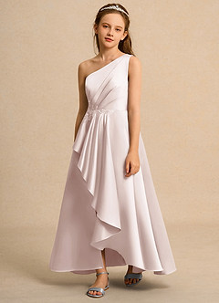 Azazie Taffy Junior Formal Flower Girl Klänningar Klä A-Line i Matt satäng Spets image1