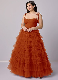 Barbie ♥ Azazie Bridesmaid Dresses Paprika A-Line Sweetheart Neckline Tulle Dress image8
