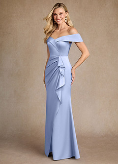 Azazie Laredo vestidos de madre de la novia Vestido de Hielo de Satén Elástico de Sirena con Vestidos sin tirantes image2
