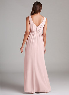 Azazie Tanicia Bridesmaid Dresses Blushing Pink A-Line Pleated Chiffon Dress image7