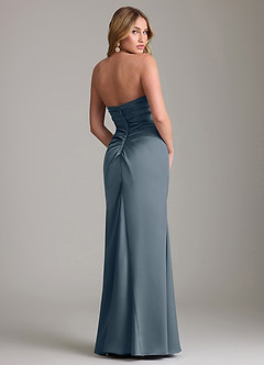 Azazie Lucille Bridesmaid Dresses Twilight Mermaid Strapless Stretch Satin Convertible Dress image2