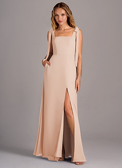Azazie Debra Abiti da Damigella Abito Convertibile A-Line in Chiffon Con Tasche Rosa Inglese image1