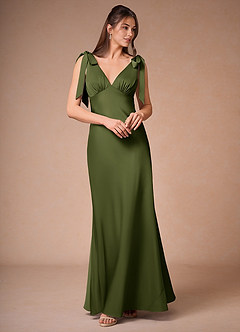 Vestido Verde Oliva Largo Rosalba image4