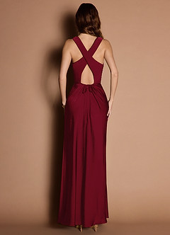 Evadne Merlot Open Back Dress image4