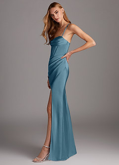 Azazie Brookelle Bridesmaid Dresses Bermuda Sheath Sweetheart Corset Stretch Satin Dress image5