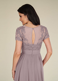 Azazie Annette Mother of the Bride Dresses Dusk A-Line Lace Chiffon Dress image6