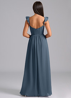 Azazie Denisse Bridesmaid Dresses Neptune A-Line Ruched Chiffon Dress image2