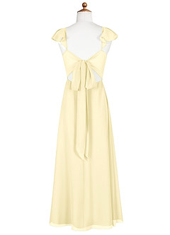 Azazie Everett Junior Linia A Szyfon Długość podłogi Młodsza druhna Sukienka image9