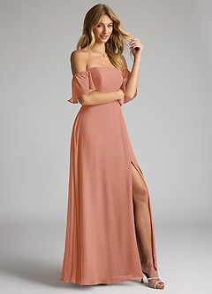 Azazie Sue Bridesmaid Dresses MAI TAI A-Line Off the Shoulder Chiffon Convertible Dress image5