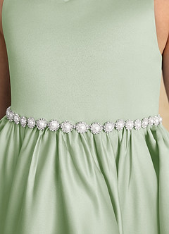 Azazie Julietta vestidos de niña de las flores Vestido de Salvia Polvorienta de Tul de Princesa con Convertible image10