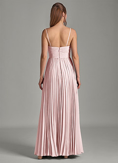 Azazie Chiana Abiti da Damigella Abito A-Line in Chiffon Senza Cinturino Rosa Rossore image6