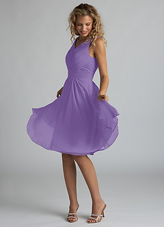 Azazie Grace Brautjungfernkleider A-Linie Plissee Chiffon Kleid Tahiti image3