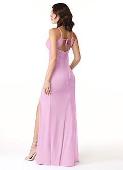 Azazie Reneya Bridesmaid Dresses Candy Pink Mermaid Bow Mesh Dress image4