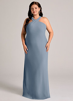 Azazie Doretta Bridesmaid Dresses Twilight Mermaid Pleated Chiffon Dress image6