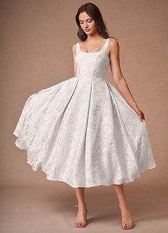 Briac Cream A-line Midi Dress image4