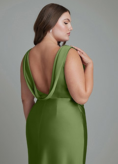 Azazie Kieryn Bridesmaid Dresses Juniper Mermaid Pleated Stretch Satin Dress image14