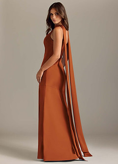 Azazie Kinsley Kjoler til hjemmeprøvning Havfrue Sideslids Stræk satin Gulv-længde Kjole image6