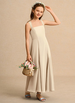 Azazie Tater Girl Flower Girl Klänningar Klä A-Line i Chiffong Plisserad image3