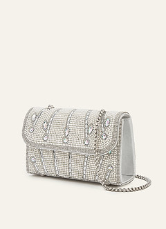 front Sparkling Rhinestone Starburst Evening Bag