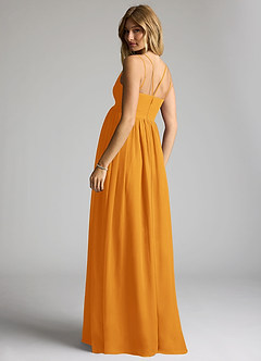 Azazie Emree Maternity Bridesmaid Dresses A-Line Chiffon Floor-Length Dress image5