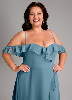 Azazie Lyra Bridesmaid Dresses Bermuda A-Line Chiffon Convertible Dress image17