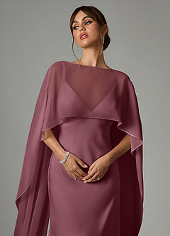 Azazie Stefania Bridesmaid Dresses Desert Rose A-Line Stretch Satin Dress image5