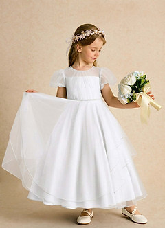 front Princess Style Floral Pearl Head Crown