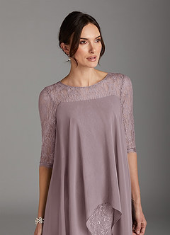 Azazie Flo Mother of the Bride Dresses Dusk A-Line Lace Chiffon Dress image10