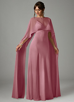 Azazie Stefania Abiti da Damigella Abito A-Line in Raso Elasticizzato Vintage Malva image3