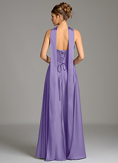Azazie Ayla Bridesmaid Dresses Tahiti A-Line Corset Stretch Satin Dress image7