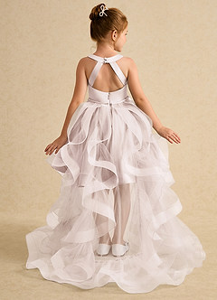 Azazie Julietta Flower Girl Dresses Rose Petal Ball-Gown Convertible Tulle Dress image1